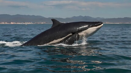 Fototapeta premium orca in the sea
