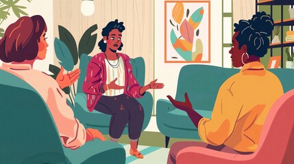 A dedicated activist champions mental health, leading transformative group therapy sessions for healing.