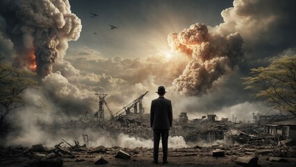 Obraz premium wallpaper boming hiroshima nagasaki day