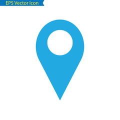 location pin icon isolated vector