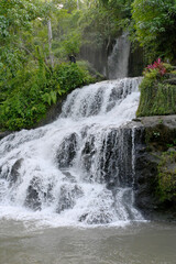 Uma Anyar Waterfall, at Kemenuh village, Gianyar Regency of Bali Indonesia, with beautiful nature landscape