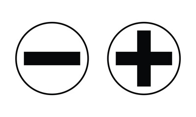 Fototapeta premium plus minus icon vector