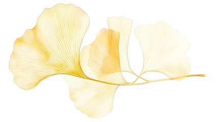 Naklejka premium Yellow and white ginkgo leaves texture illustration poster background