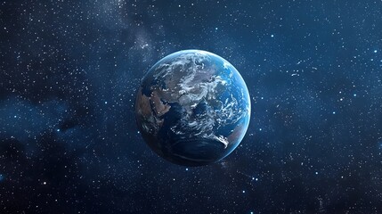 Obraz premium Awe-Inspiring Earth Orb Drifting Amidst the Captivating Cosmos