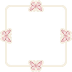 Butterfly Frame Cute Butterflies Text Box