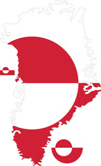 Greenland Map and Flag