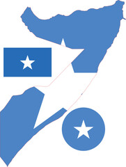 Somalia Map and Flag