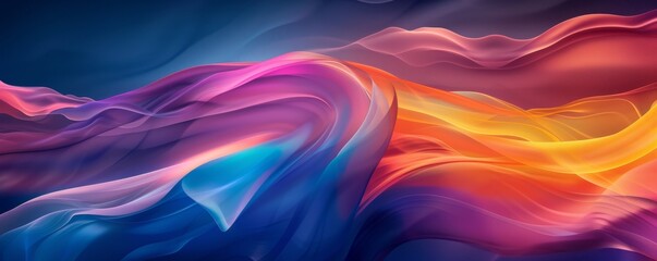Obraz premium Colorful abstract wallpaper for iPhone with vibrant flowing waves and gradients