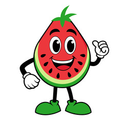 watermelon cartoon character
