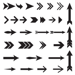 Arrow Clip art Set in Vector on White Background