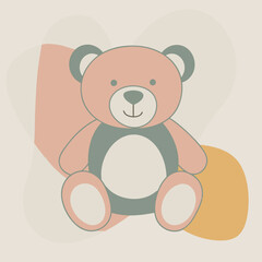 Obraz premium illustration of teddy bear 