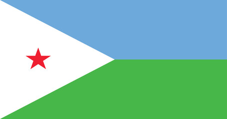 Illustration of the national flag of Djibouti