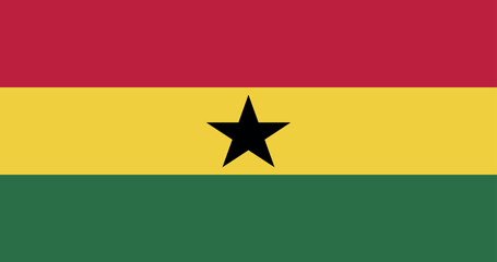 Illustration of the national flag of Ghana