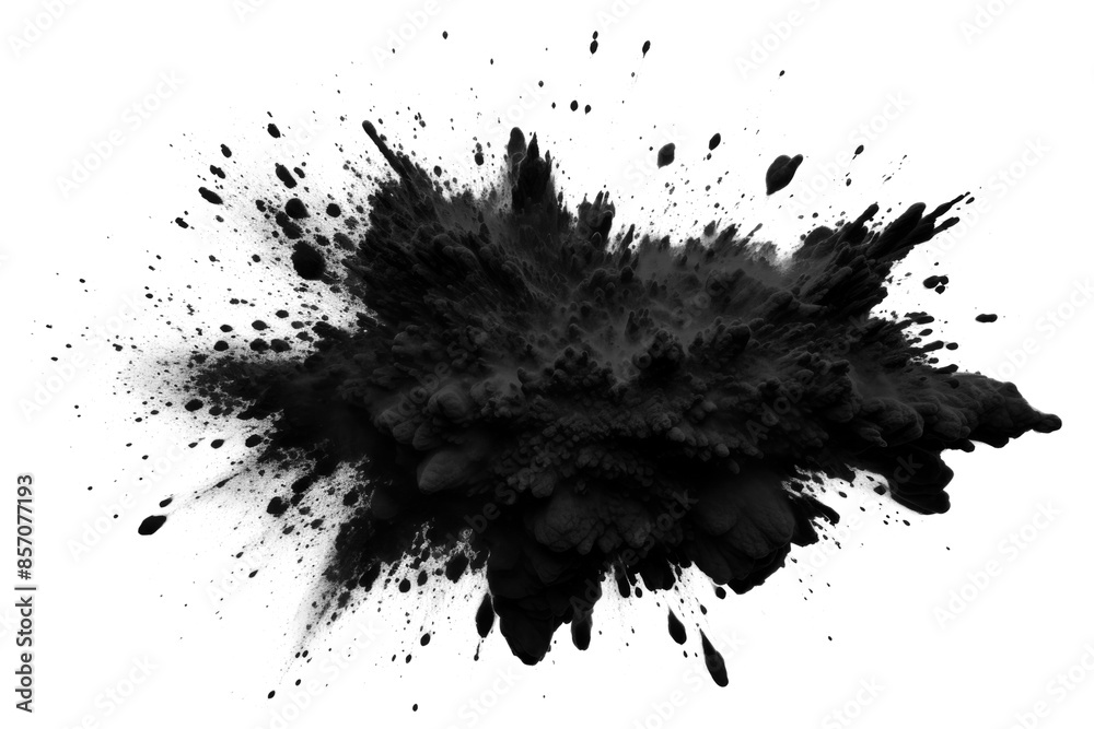 Wall mural PNG Explosion backgrounds black white background.