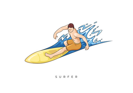 recommend clip art: COLORED SURFER STOCK
