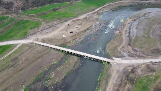 Attock Aro fresh water bridge in Pakistan 