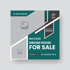 Modern Real state Home rent social media post Sale or carousel design template