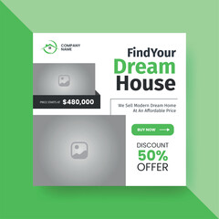 Modern Real state Home rent social media post Sale or carousel design template