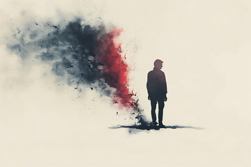 Minimalistic illustration of a man, capturing simplicity and elegance in modern design.