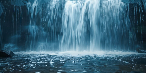 Waterfall, close-up, long exposure.