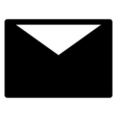 envelope  glyph  icon vector illustration isolated on white background