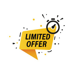 Limited offer vector template design White background , exclusive deal concept. Vector illustration.