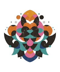 Fototapeta premium Colorful Abstract T-shirt Design, Vector file