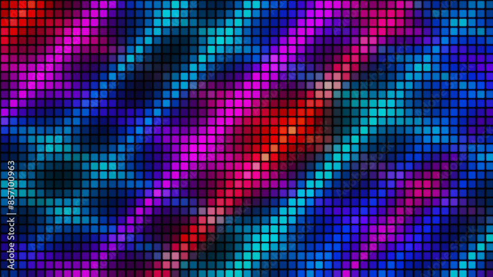 Fototapete abstract background from multi-colored squares. abstract gradient background. pixel background for w