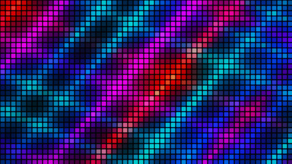 Abstract background from multi-colored squares. Abstract gradient background. Pixel background for web design. Small squares of computer mosaic. 3D rendering.