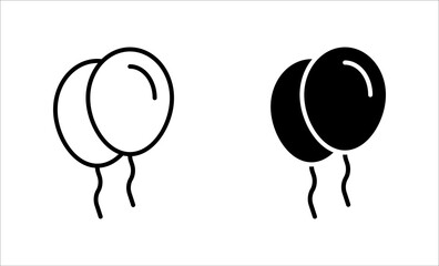 Balloon icon set illustration, Party balloon sign and symbol.