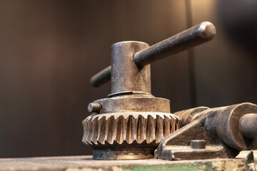 Uchwyt, koło zębate, Fabryka Norblina, stare zawory, zaw&oacute;r, zamknięcie, hydraulika, vintage, zabytek, zamknięcie