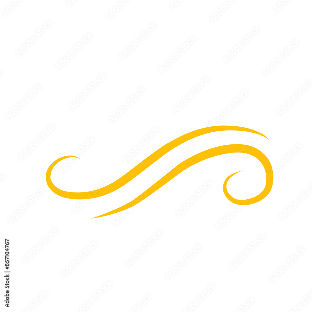 Poster Golden Swirl Swoosh