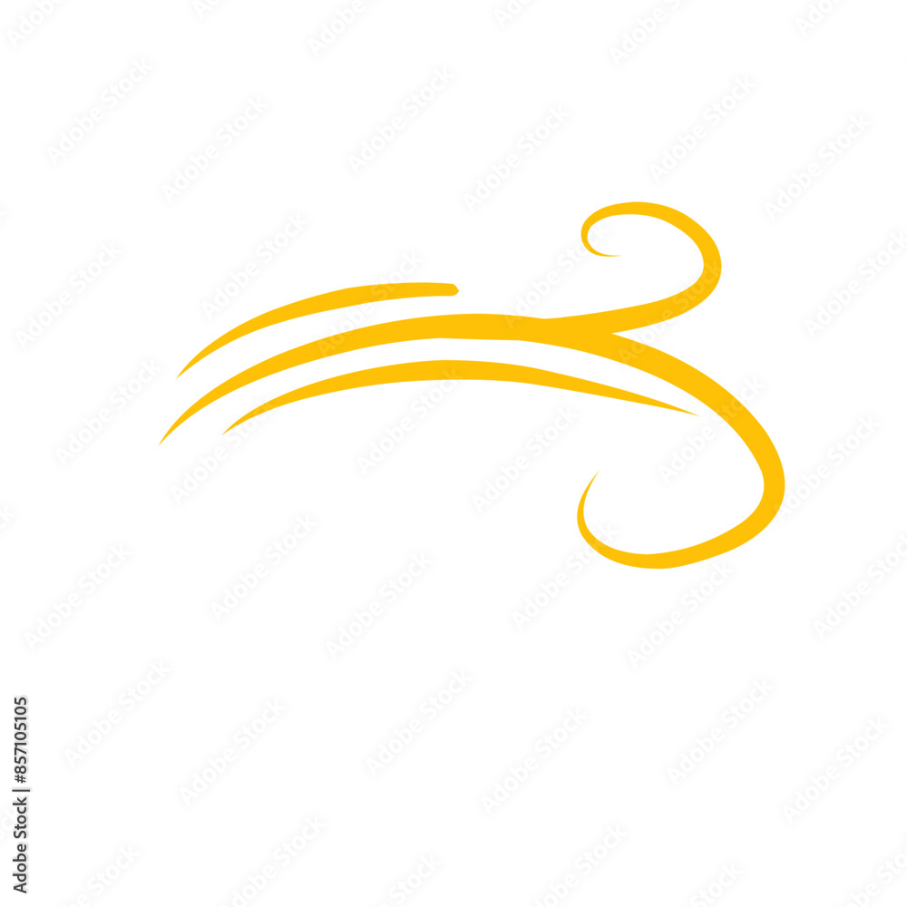 Sticker Golden Swirl Swoosh