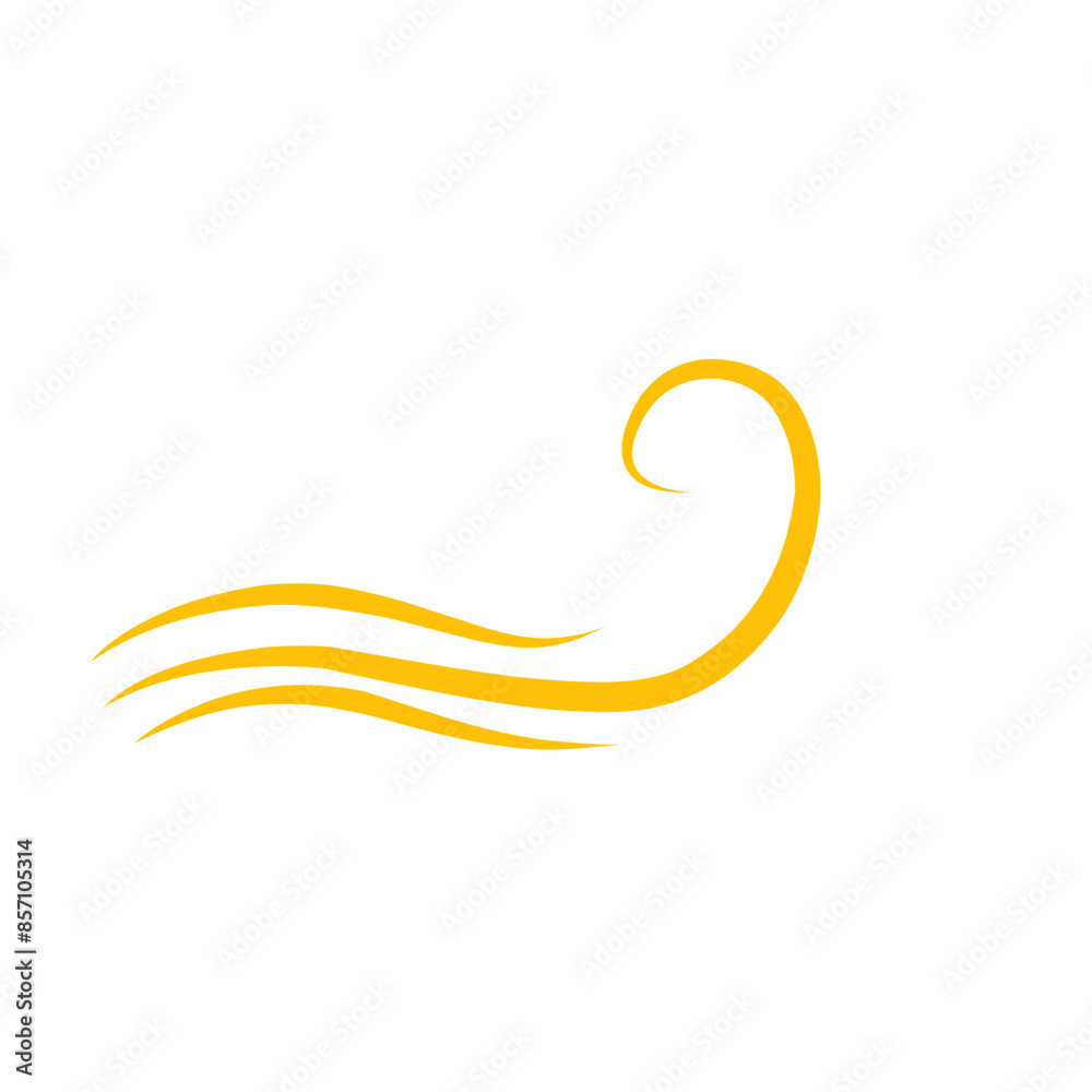 Poster golden swirl swoosh