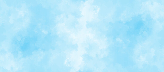 Blue sky with cloud .Beautiful blue sky with white clouds .bright cloud cover in the sun calm clear winter air background .gradient light white background.	