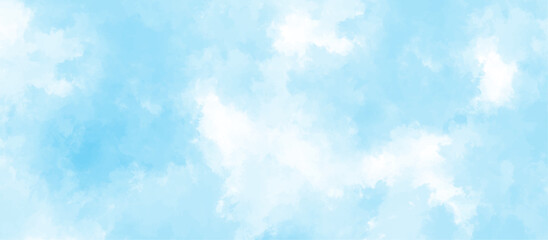 Blue sky with cloud .Beautiful blue sky with white clouds .bright cloud cover in the sun calm clear winter air background .gradient light white background.	