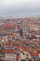 Obraz premium Photo from above of the city of Lisbon