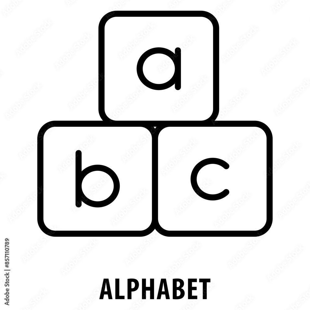 Fototapete Alphabet Icon simple and easy to edit for your design elements