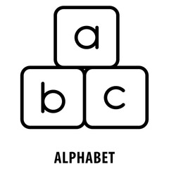 Alphabet Icon simple and easy to edit for your design elements