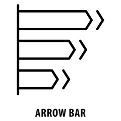 Arrow Bar Icon simple and easy to edit for your design elements