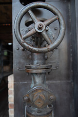 Fabryka Norblina, stare zawory, zaw&oacute;r, zamknięcie, hydraulika, vintage, zabytek