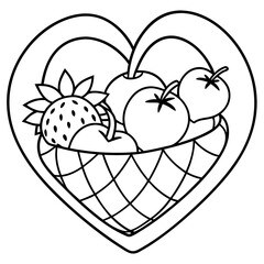 Sweet Hearts Outline For Coloring Pages