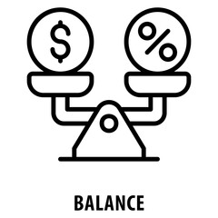 Balance Icon simple and easy to edit for your design elements