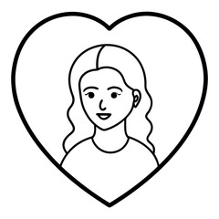 Sweet Hearts Outline For Coloring Pages