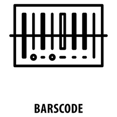 Barscode Icon simple and easy to edit for your design elements