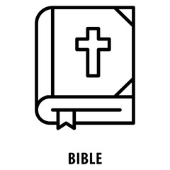 Obraz premium Bible Icon simple and easy to edit for your design elements