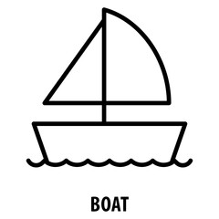 Boat Icon simple and easy to edit for your design elements