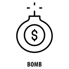 Bomb Icon simple and easy to edit for your design elements
