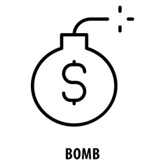 Bomb Icon simple and easy to edit for your design elements