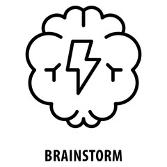Brainstorm Icon simple and easy to edit for your design elements